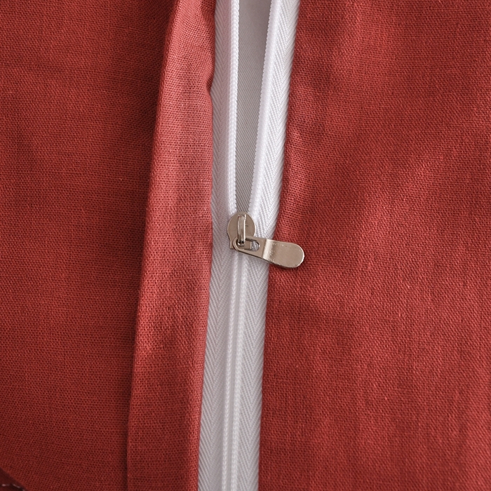 91家纺网 家纺一手货源 找家纺 金艾草2026新款A类纯棉双层纱皱皱纱花边床盖四件套（复古风） 花漾-酒红色-床盖款