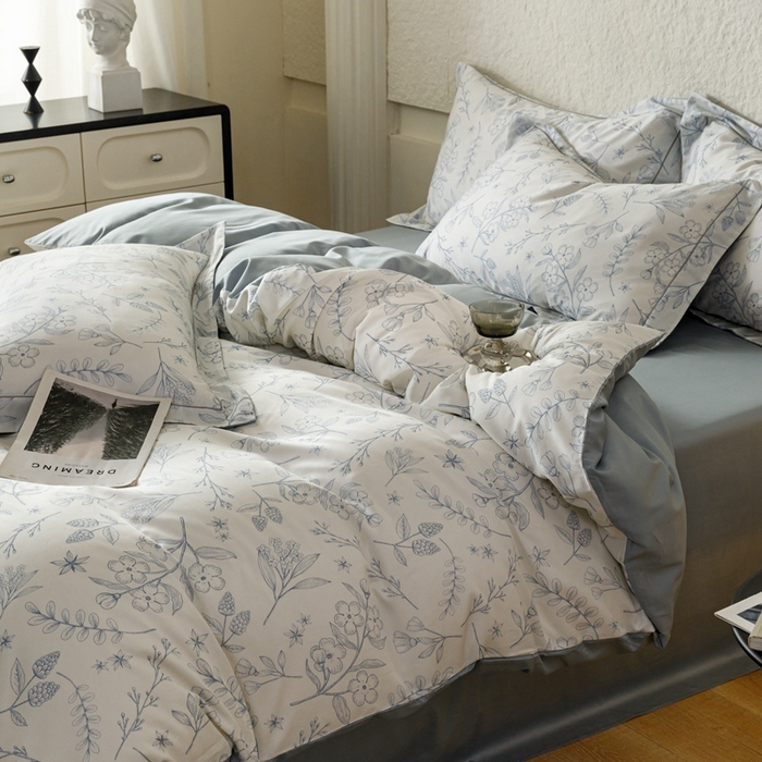 91家纺网 家纺一手货源 找家纺 金奇达2025新款【东方诗意】-轻氧水光莱赛尔（标准号全网控价（折后券后）不低于268） 洛晨蓝叶