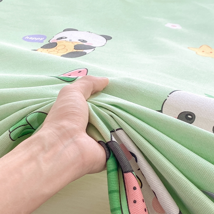 91家纺网 家纺一手货源 找家纺 米柳2025新款原棉老粗布凉席系列 小熊猫