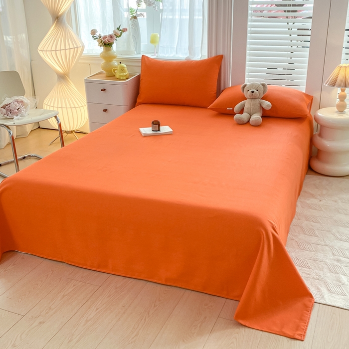 91家纺网 家纺一手货源 找家纺 米柳2025新款原棉老粗布凉席系列 奈斯橘