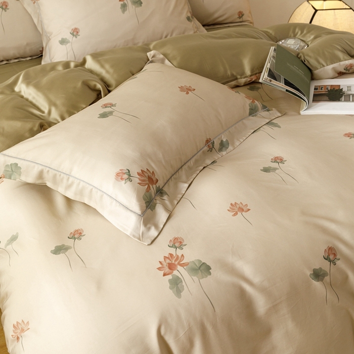 91家纺网 家纺一手货源 找家纺 金奇达2025新款【东方诗意】-轻氧水光莱赛尔（标准号全网控价（折后券后）不低于268） 暗香花