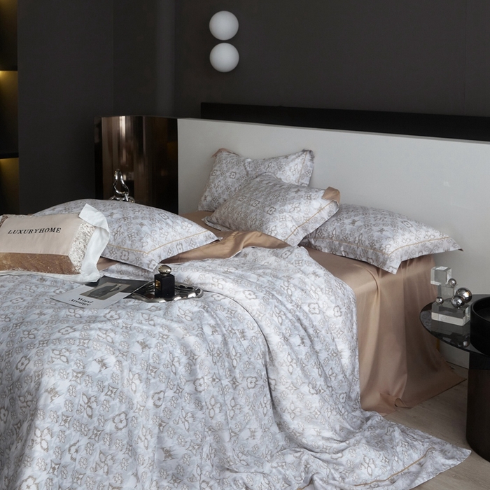 91家纺网 家纺一手货源 找家纺 金奇达2025新款【 巴赫之音】-茧养莱赛尔四件套（标准号全网控价（折后券后）不低于258元） 佩洛斯-奶咖