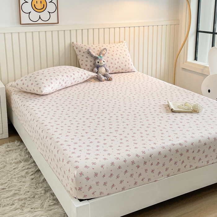 91家纺网 家纺一手货源 找家纺 （总）芯元素 2025新款针织双层纱印花床笠