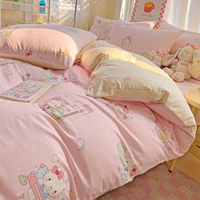 91家纺网 家纺一手货源 找家纺 （总）棉生活家纺 2025新款ins全棉小清新系列四件套