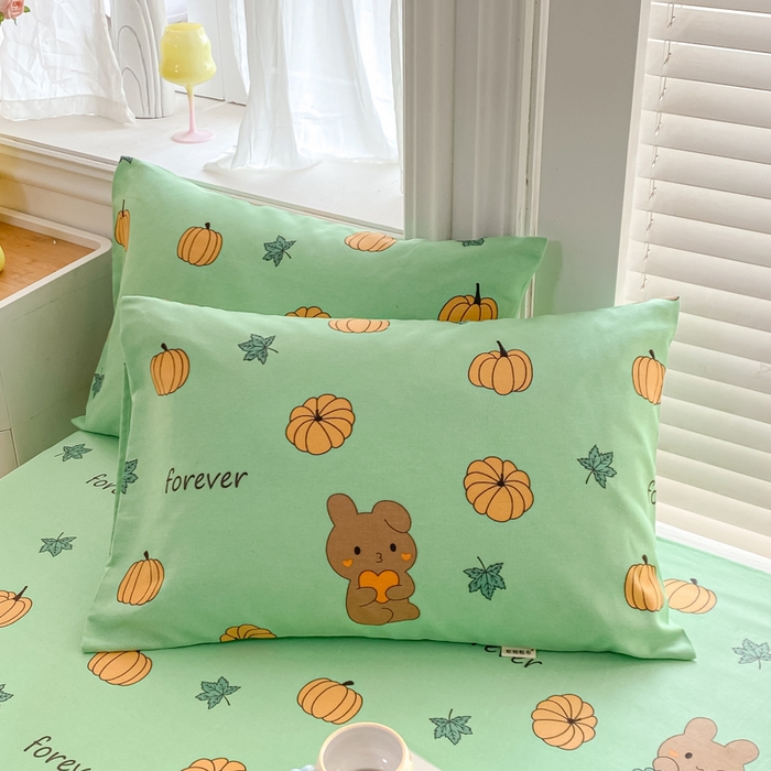 91家纺网 家纺一手货源 找家纺 米柳2025新款原棉老粗布凉席系列 南瓜小熊