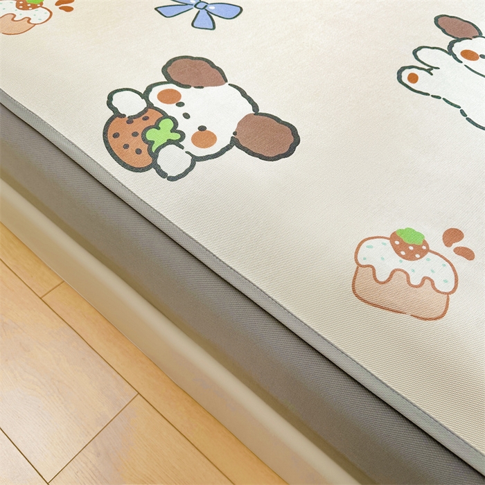 91家纺网 家纺一手货源 找家纺 雯豆家纺 2025夏季新品冰藤印花床笠三件套加厚冰丝软藤席小清新印花床罩单件 冰藤席-床笠款-熊熊幻想