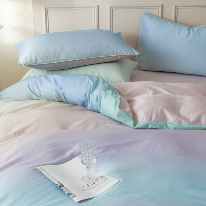 91家纺网 家纺一手货源 找家纺 金奇达2025新款【格林】-轻氧水光莱赛尔四件套（标准号全网控价（折后券后）不低于268元） 星河入梦