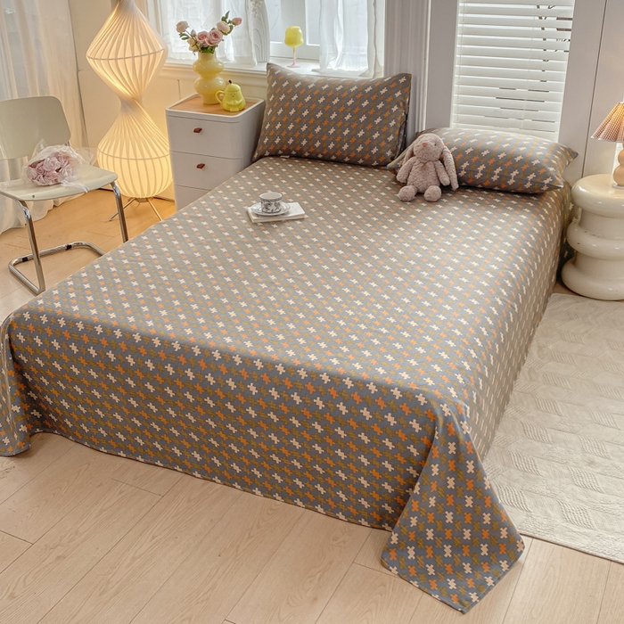 91家纺网 家纺一手货源 找家纺 米柳2025新款原棉老粗布凉席系列 摩尔