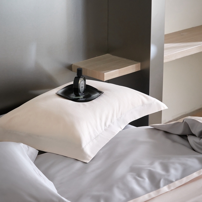 91家纺网 家纺一手货源 找家纺 金奇达2025新款【可芙】-轻氧水光天丝棉四件套（标准号全网控价（折后券后）不低于238元） 可芙-杏+灰