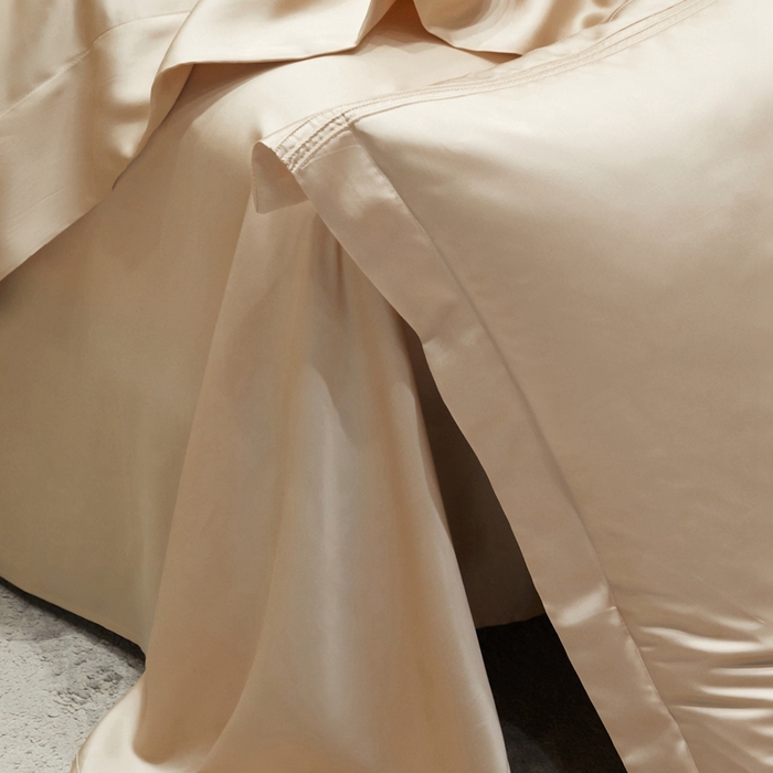 91家纺网 家纺一手货源 找家纺 金奇达2025新款茧养莱赛尔四件套-CR埋绳（标准号全网控价（折后券后）不低于258元） 象牙黄