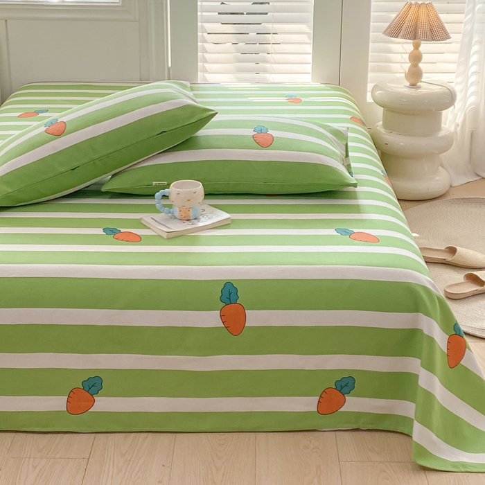 91家纺网 家纺一手货源 找家纺 米柳2025新款原棉老粗布凉席系列 条纹萝卜