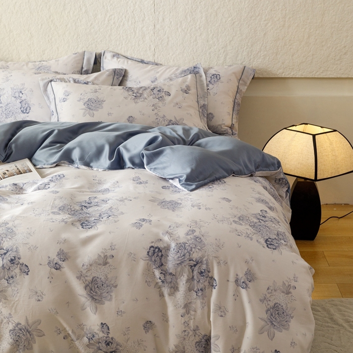 91家纺网 家纺一手货源 找家纺 金奇达2025新款【东方诗意】-轻氧水光莱赛尔（标准号全网控价（折后券后）不低于268） 蓝郁