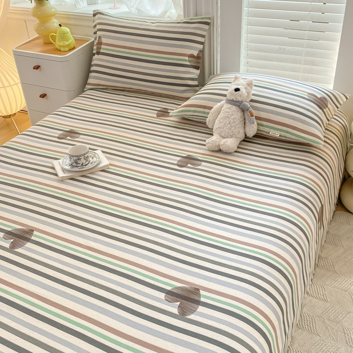 91家纺网 家纺一手货源 找家纺 米柳2025新款原棉老粗布凉席系列 心想乐园