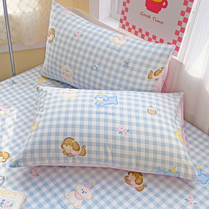 91家纺网 家纺一手货源 找家纺 （总）棉生活家纺 2025新款ins全棉小清新系列单品枕套