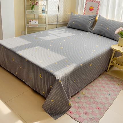 91家纺网 家纺一手货源 找家纺 （总）棉生活家纺 2025新款ins全棉小清新系列单品床单