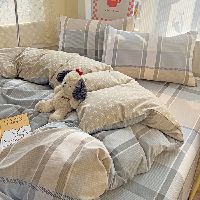 91家纺网 家纺一手货源 找家纺 棉生活家纺 2025新款ins全棉小清新系列四件套 追光