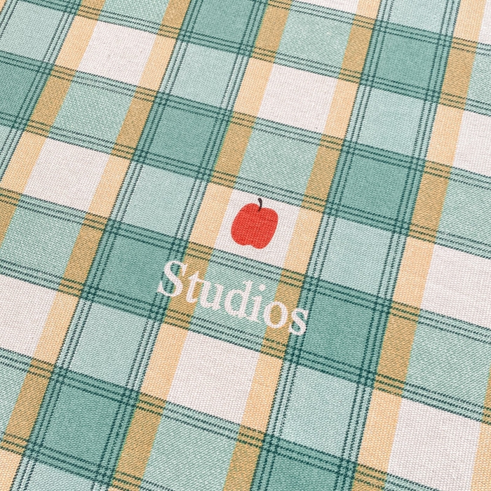 91家纺网 家纺一手货源 找家纺 米柳2025新款原棉老粗布凉席系列 绿小格