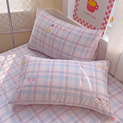 91家纺网 家纺一手货源 找家纺 （总）棉生活家纺 2025新款ins全棉小清新系列单品枕套