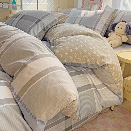 棉生活家纺 2025新款ins全棉小清新系列四件套 追光