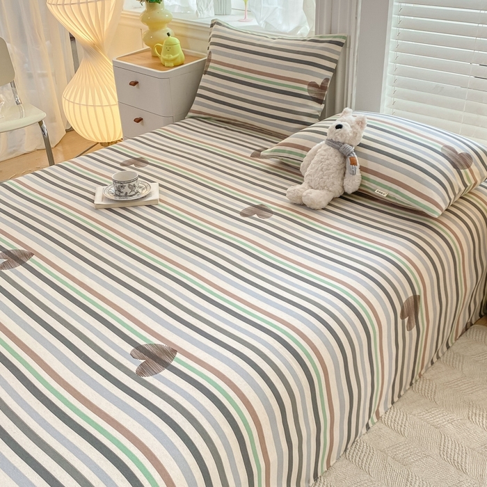 91家纺网 家纺一手货源 找家纺 米柳2025新款原棉老粗布凉席系列 心想乐园