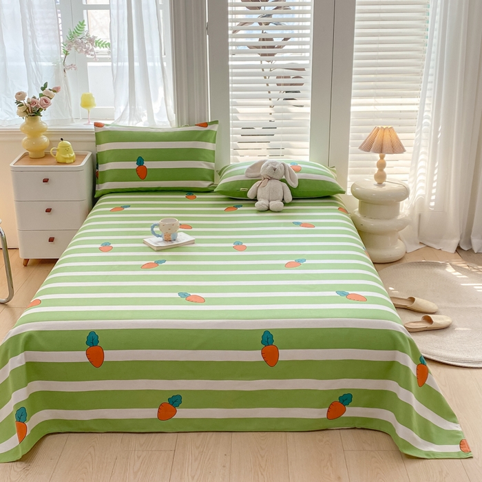 91家纺网 家纺一手货源 找家纺 米柳2025新款原棉老粗布凉席系列 条纹萝卜