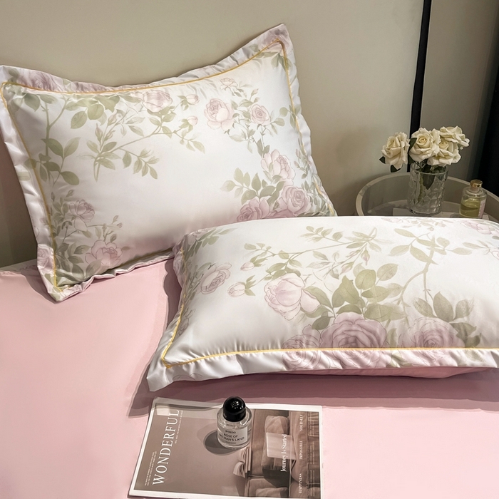 91家纺网 家纺一手货源 找家纺 佳品居 2025新款直播水洗天丝夏被冰丝夏凉被空调被四件套 悦色粉