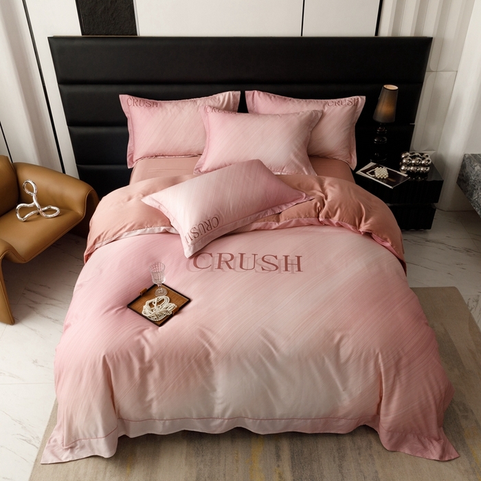 91家纺网 家纺一手货源 找家纺 金奇达2025新款【露娜】-轻氧水光天丝棉四件套（标准号全网控价（折后券后）不低于298元） 露娜-优雅粉