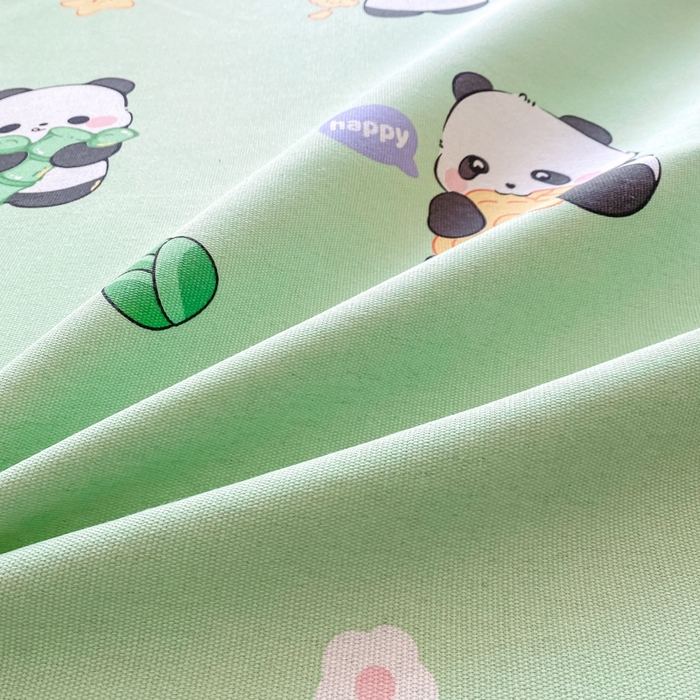 91家纺网 家纺一手货源 找家纺 米柳2025新款原棉老粗布凉席系列 小熊猫