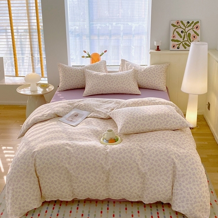 91家纺网 家纺一手货源 找家纺 （总）于果2025新款全棉双层纱四件套（第三批）