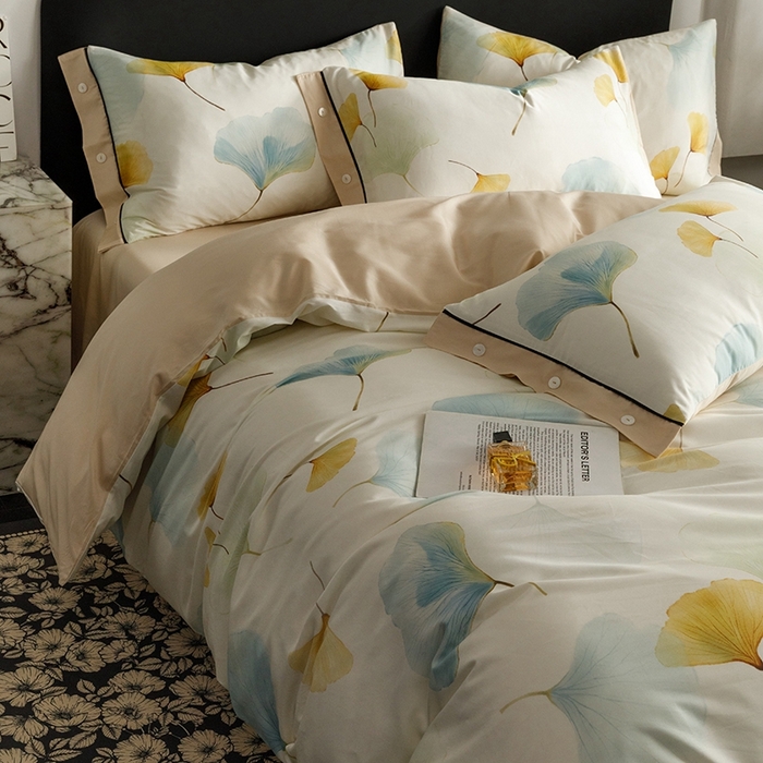 91家纺网 家纺一手货源 找家纺 （总）金奇达2025新款【浮光半夏】-茧养莱赛尔四件套（标准号全网控价（折后券后）不低于258元）