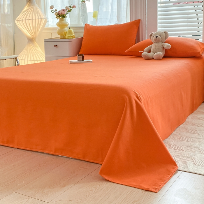 91家纺网 家纺一手货源 找家纺 米柳2025新款原棉老粗布凉席系列 奈斯橘