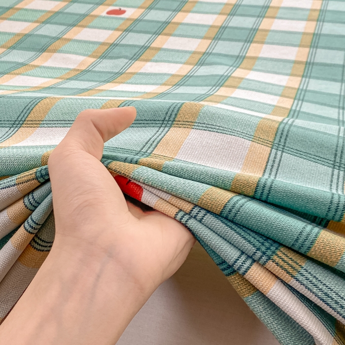 91家纺网 家纺一手货源 找家纺 米柳2025新款原棉老粗布凉席系列 绿小格