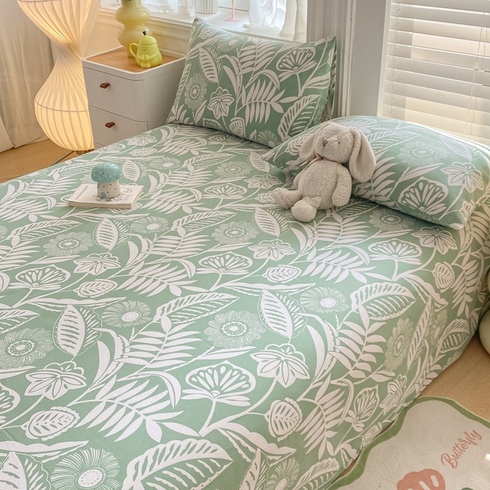 91家纺网 家纺一手货源 找家纺 米柳2025新款原棉老粗布凉席系列 花香恋