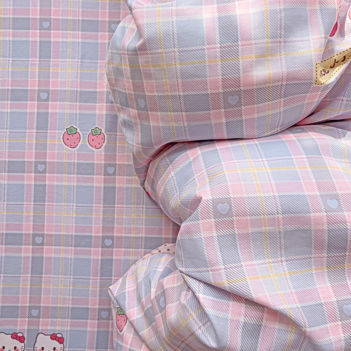 91家纺网 家纺一手货源 找家纺 棉生活家纺 2025新款ins全棉小清新系列四件套 甜果季