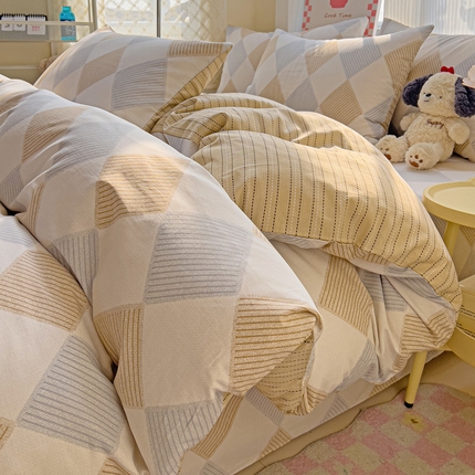 91家纺网 家纺一手货源 找家纺 （总）棉生活家纺 2025新款ins全棉小清新系列四件套