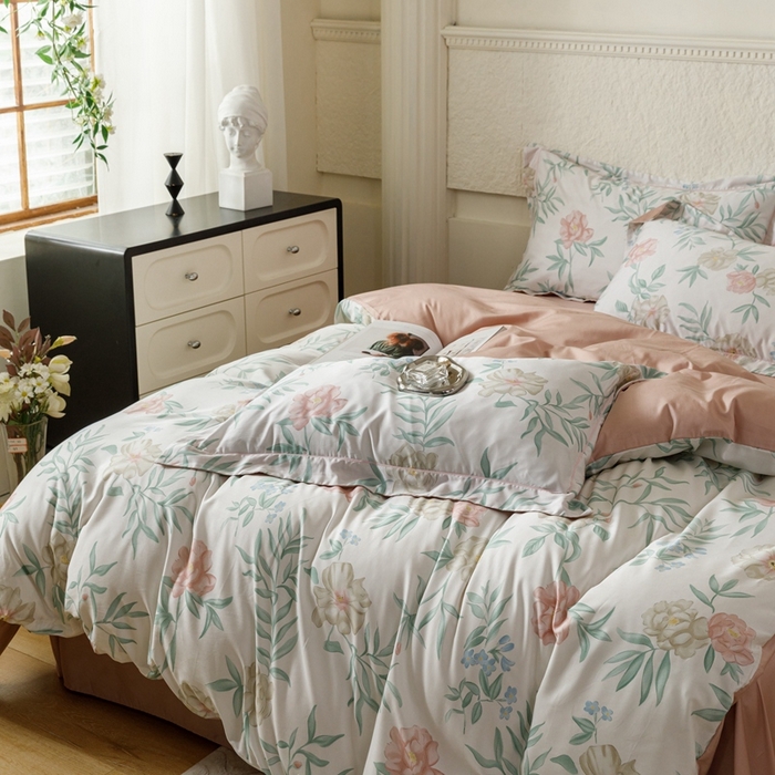 91家纺网 家纺一手货源 找家纺 金奇达2025新款【东方诗意】-轻氧水光莱赛尔（标准号全网控价（折后券后）不低于268） 谢莲花晨