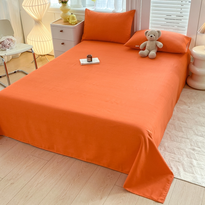 91家纺网 家纺一手货源 找家纺 米柳2025新款原棉老粗布凉席系列 奈斯橘