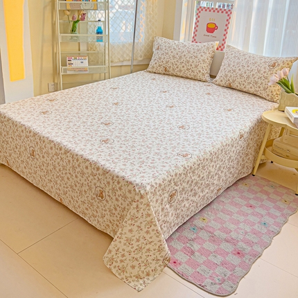 91家纺网 家纺一手货源 找家纺 （总）棉生活家纺 2025新款ins全棉小清新系列单品床单