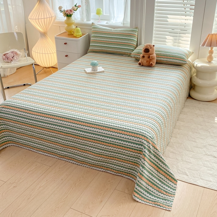 91家纺网 家纺一手货源 找家纺 米柳2025新款原棉老粗布凉席系列 雅梦静