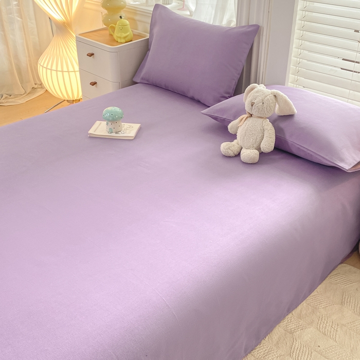 91家纺网 家纺一手货源 找家纺 米柳2025新款原棉老粗布凉席系列 香芋紫