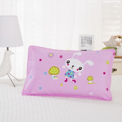 91家纺网 家纺一手货源 找家纺 大黄蜂家居家纺 2025新款纯棉卡通定位枕套 兔宝贝