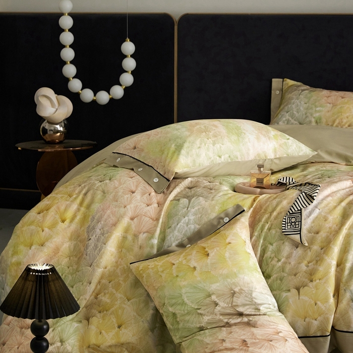 91家纺网 家纺一手货源 找家纺 金奇达2025新款【浮光花漾】-茧养莱赛尔四件套（标准号全网控价（折后券后）不低于258元） 冉冉星河