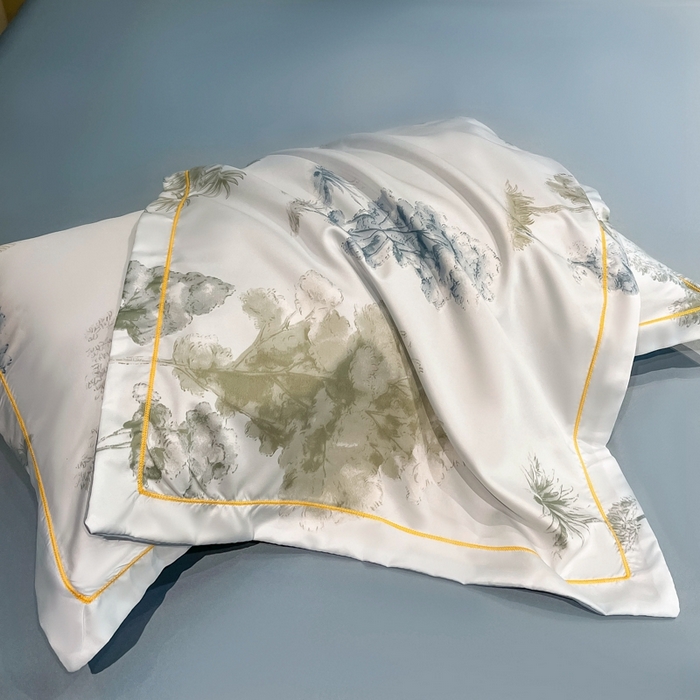 91家纺网 家纺一手货源 找家纺 佳品居 2025新款直播水洗天丝夏被冰丝夏凉被空调被四件套 发财树