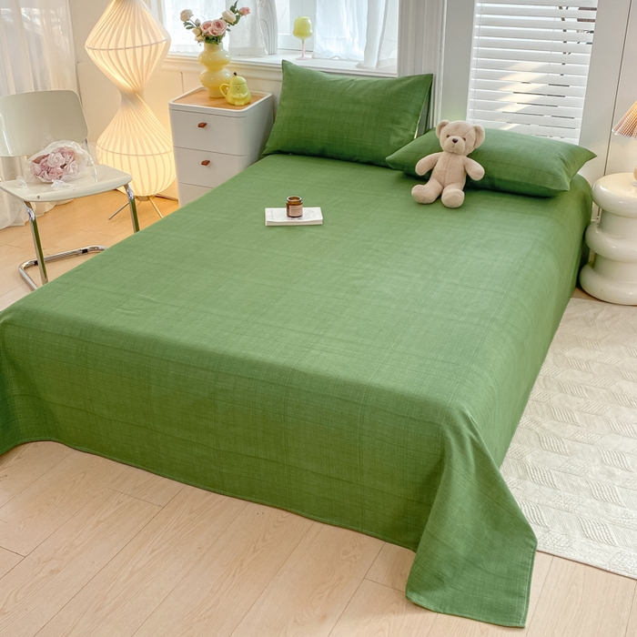 91家纺网 家纺一手货源 找家纺 米柳2025新款原棉老粗布凉席系列 尚影绿