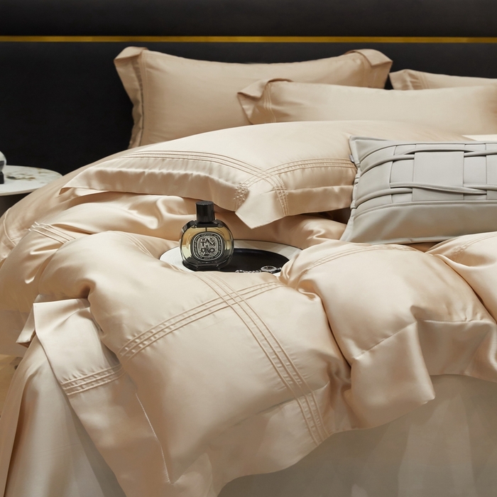 91家纺网 家纺一手货源 找家纺 （总）金奇达2025新款茧养莱赛尔四件套-CR埋绳（标准号全网控价（折后券后）不低于258元）