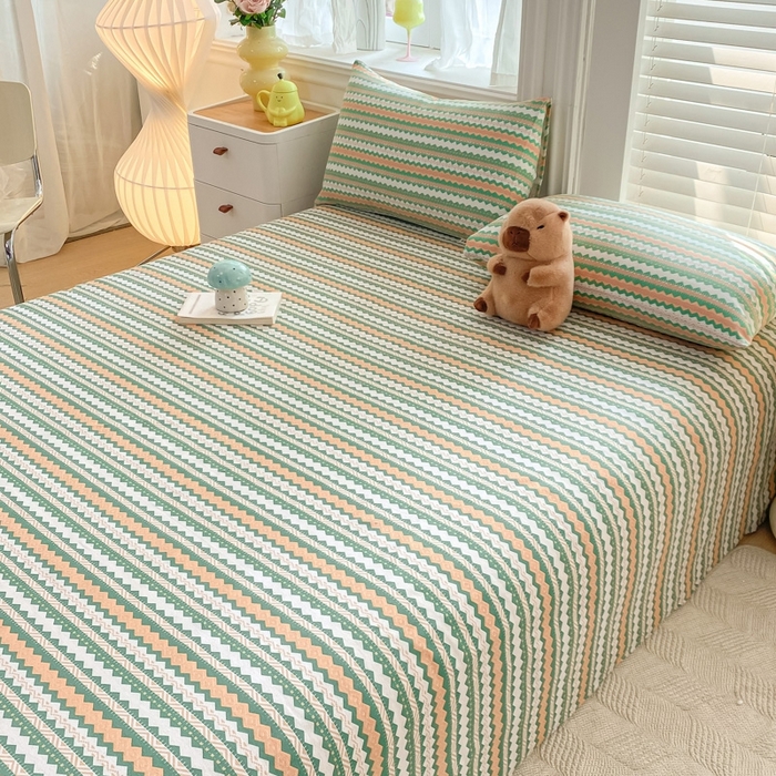 91家纺网 家纺一手货源 找家纺 米柳2025新款原棉老粗布凉席系列 雅梦静