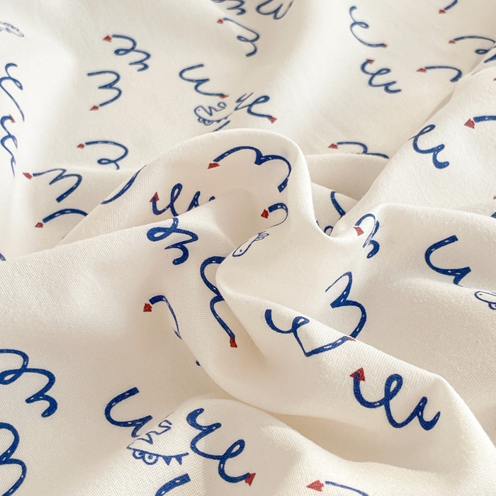 91家纺网 家纺一手货源 找家纺 芯元素 2025新款针织双层纱印花床笠 晴空