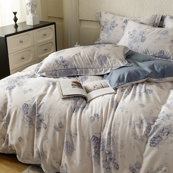 91家纺网 家纺一手货源 找家纺 金奇达2025新款【东方诗意】-轻氧水光莱赛尔（标准号全网控价（折后券后）不低于268） 蓝郁