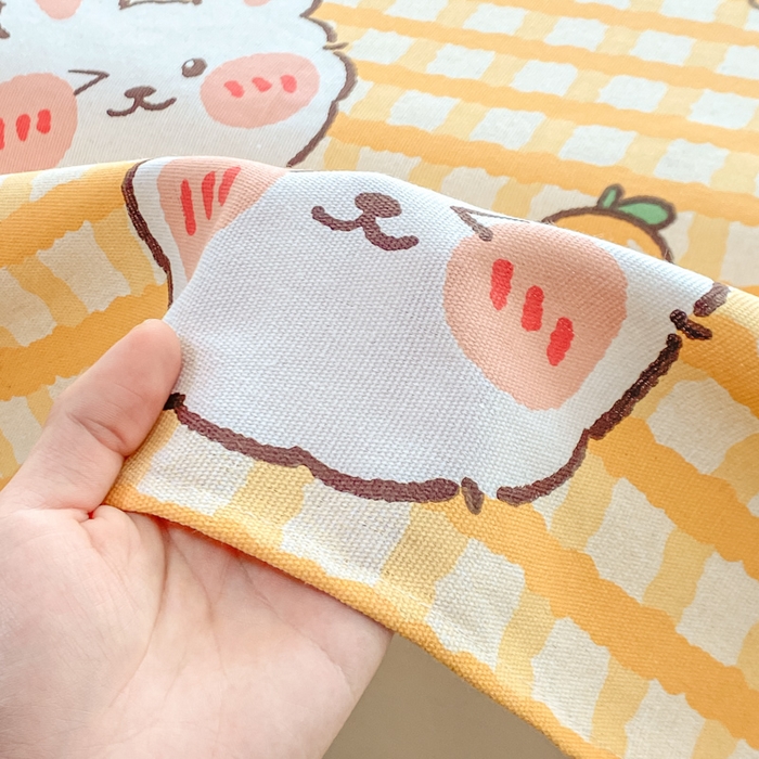 91家纺网 家纺一手货源 找家纺 米柳2025新款原棉老粗布凉席系列 樱桃兔