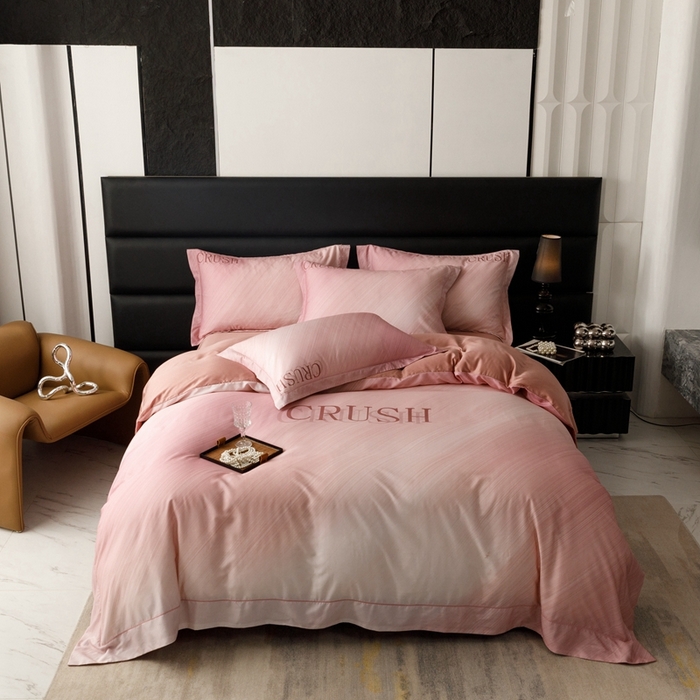 91家纺网 家纺一手货源 找家纺 金奇达2025新款【露娜】-轻氧水光天丝棉四件套（标准号全网控价（折后券后）不低于298元） 露娜-优雅粉